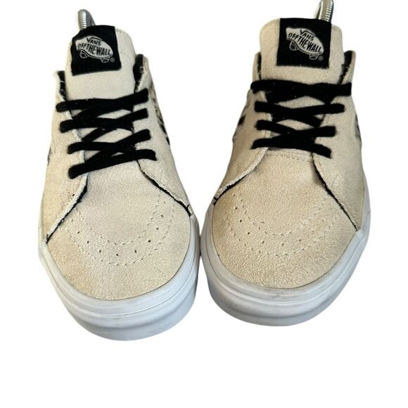 Vans Sk8 Low Suede Marshmallow/Dalmatian print Low-Top Shoes mens 7 women's 8.5 - Picture 3 of 11